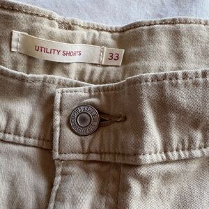 Levi's Cream Utility Shorts